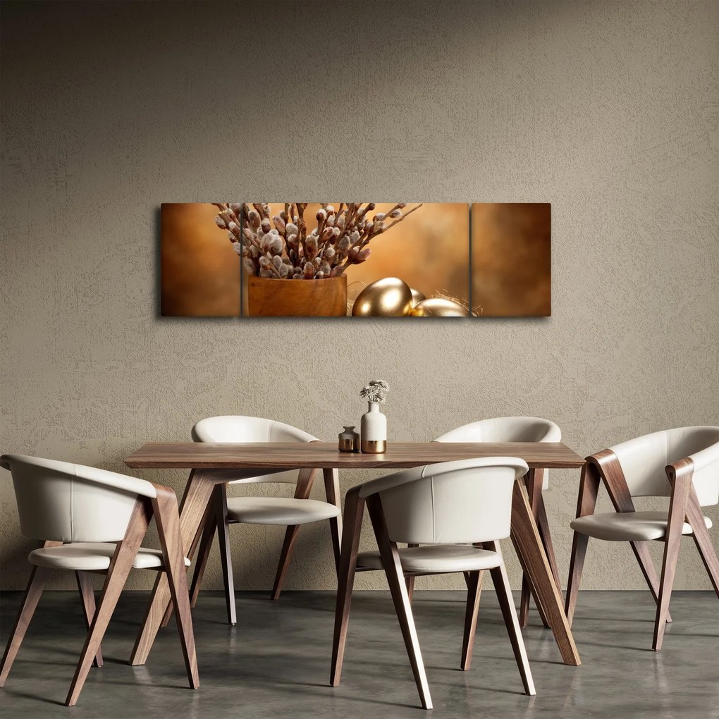 Obraz jajek i kociąt (170x50 cm)