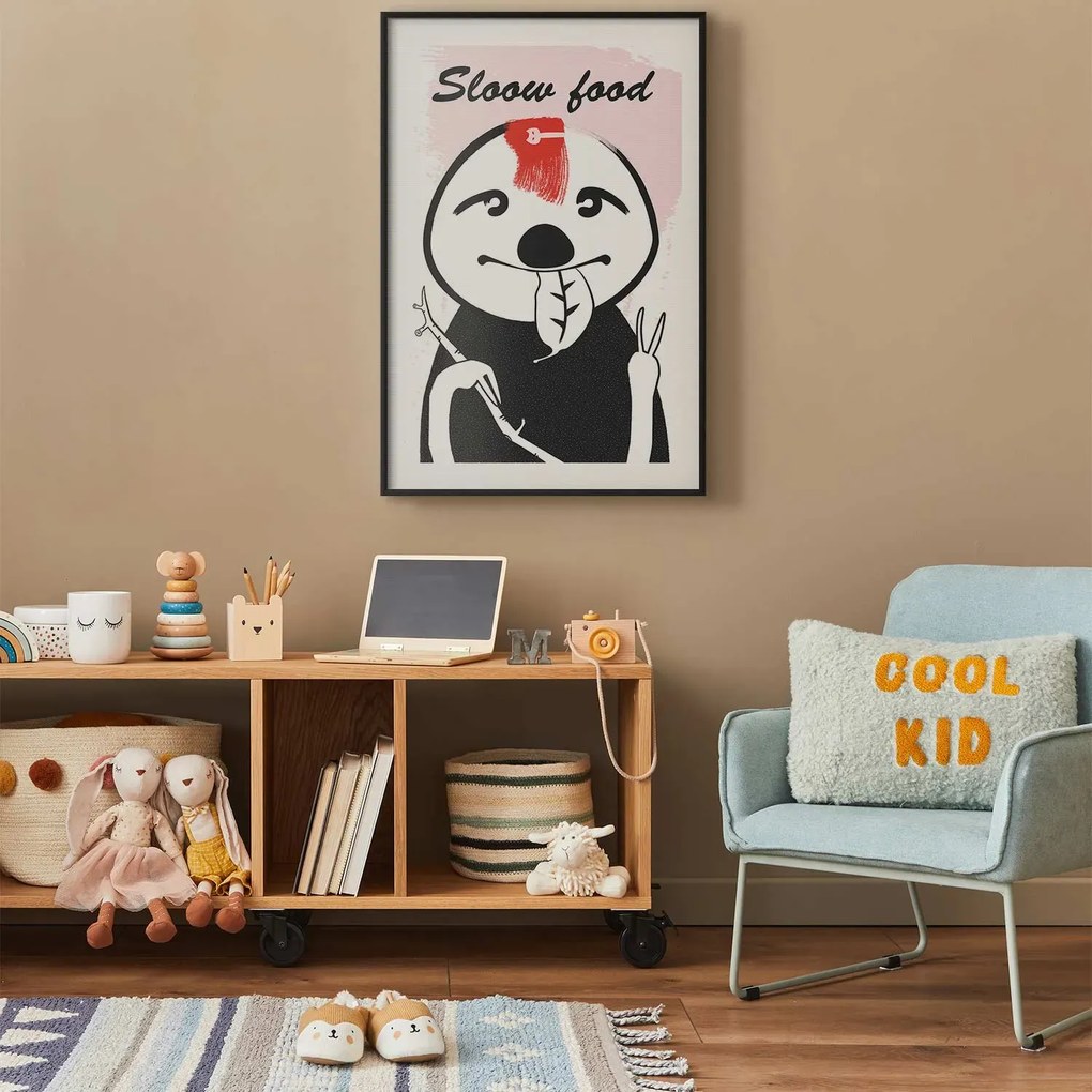 Plakat Leniwiec trendsetter 60x90 cm z ramą czarną z marginesem ARTGEIST B