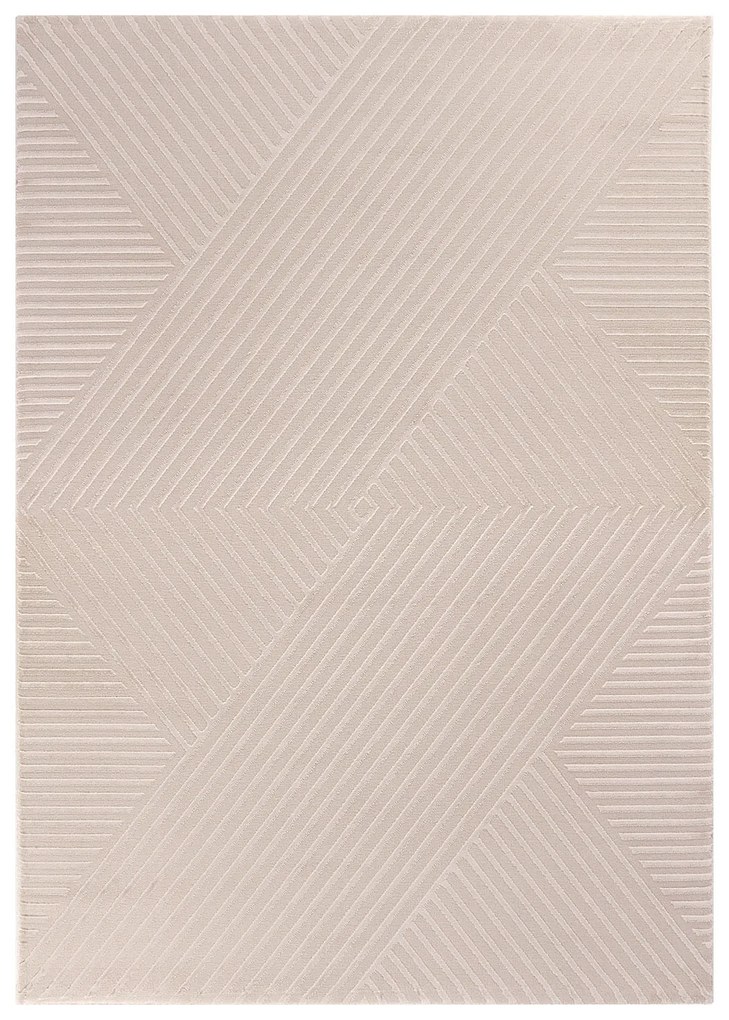 Dywan 3D nowoczesny Sahara Wstęga beżowy 280 cm x 370 cm