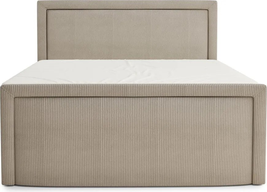 Beżowe łóżko kontynentalne ze schowkiem 180x200 cm Fresco – Maison de Rêve