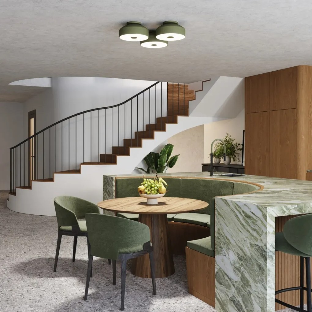 Plafon OMIQ zielony oliwkowy mat SOLLUX  LIGHTING