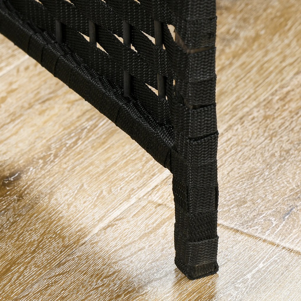 HOMCOM 6-częściowy parawan, składana osłona, zasłona dla salonu, sypialni, biura domowego, Czarny