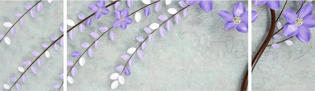 Obraz - Fioletowy deszcz (170x50 cm)