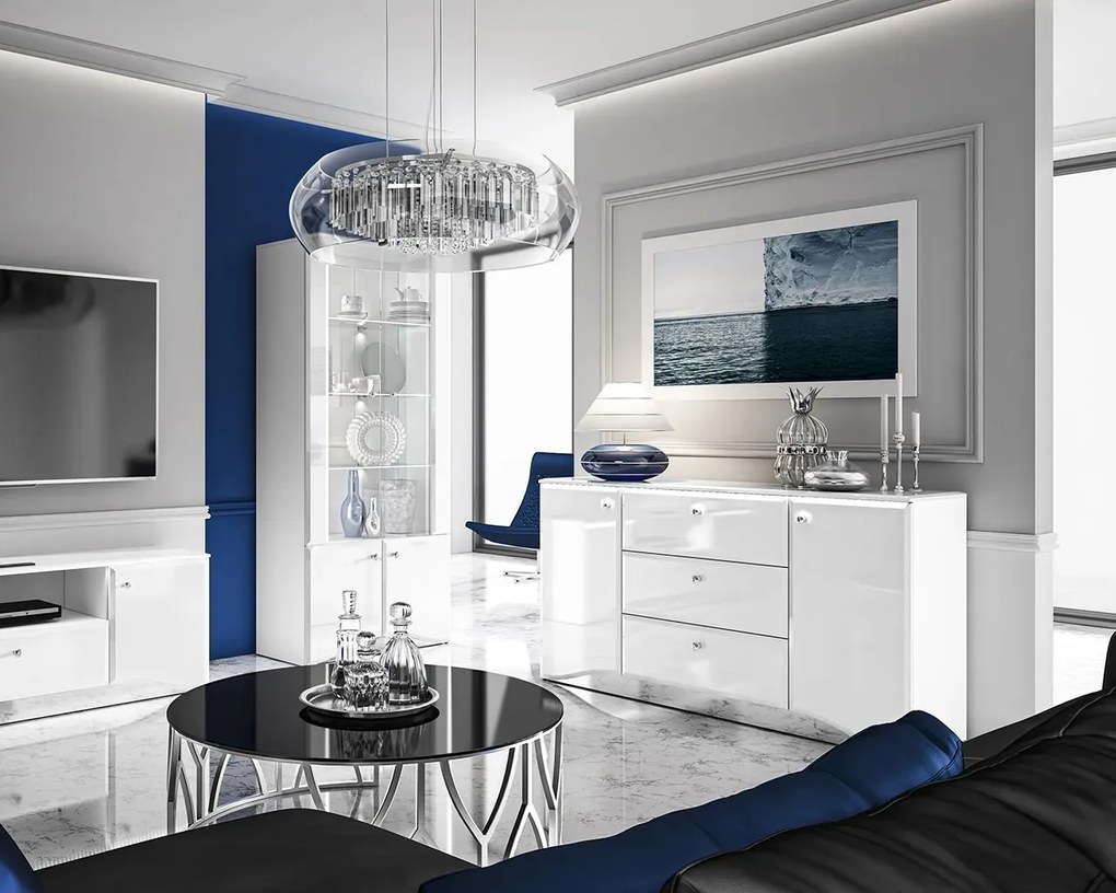 Komoda BLANC 02 2D3S 160 biały połysk ML MEBLE