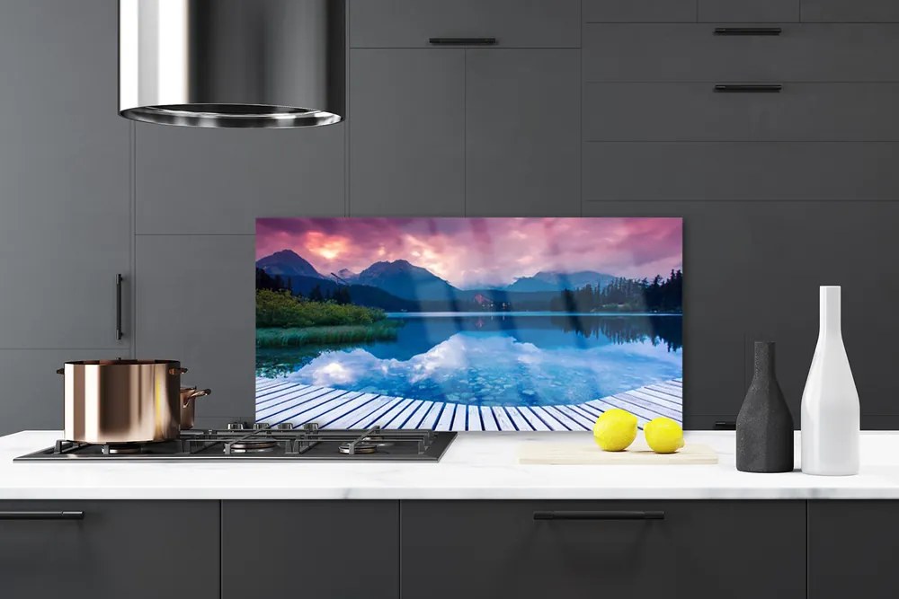 Panel Kuchenny Krystaliczne Jezioro W Górach