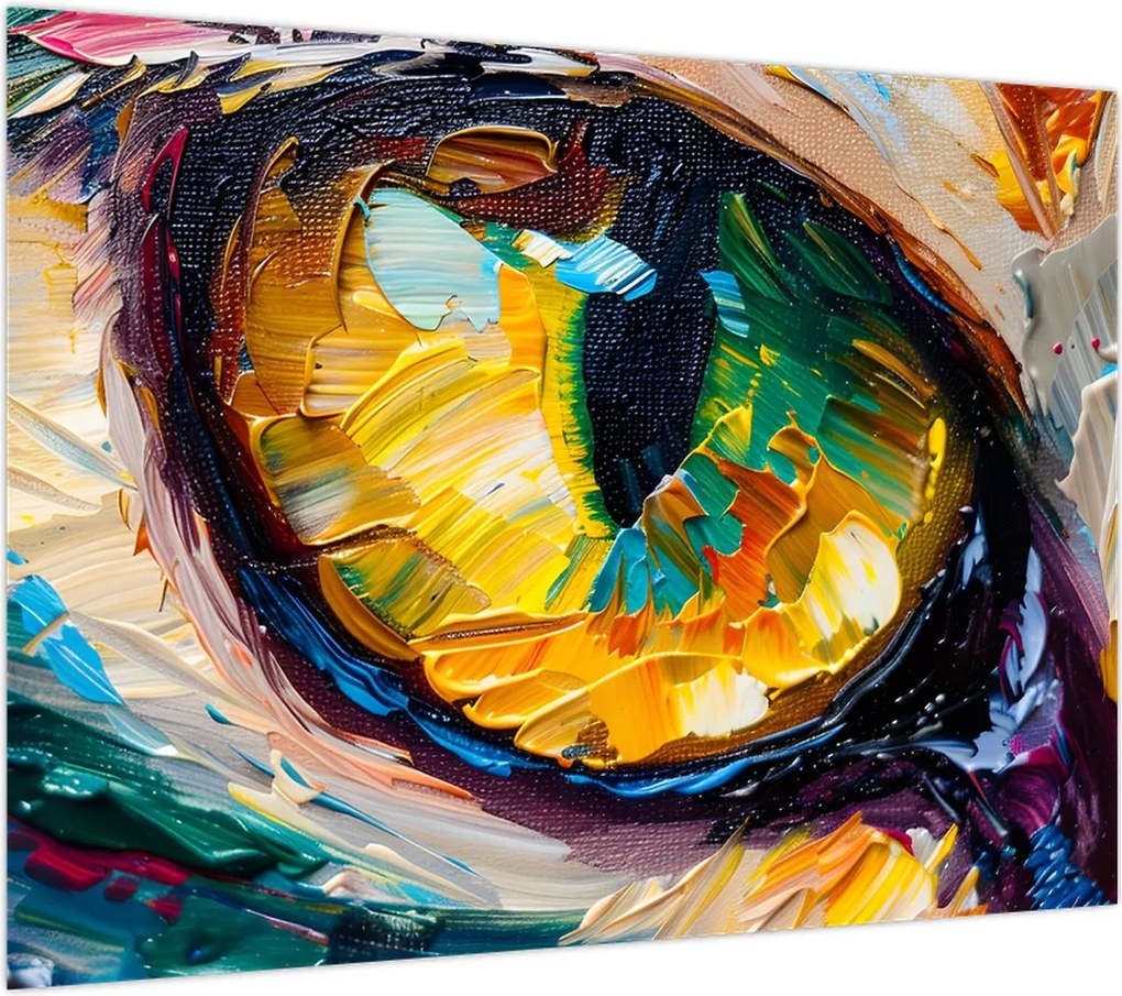 Obraz - Malowanie kocim okiem (70x50 cm)