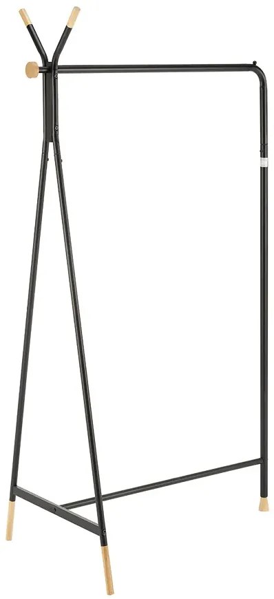 Minimalistyczny Stojący Czarny Wieszak Na Ubrania K6-T23