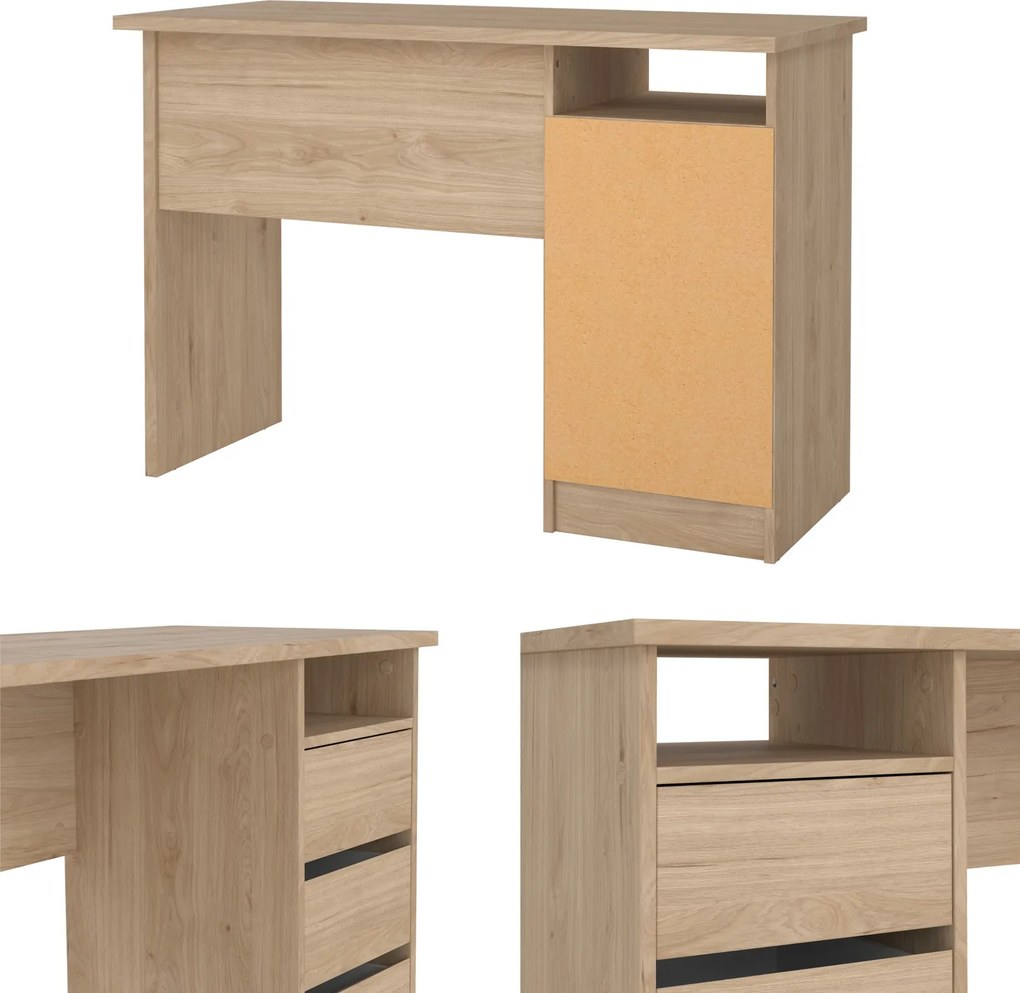 Biurko młodzieżowe z szufladami Function Plus 110, kolor jackson hickory