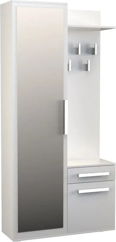 Biała Garderoba Z Lustrem F0-F50