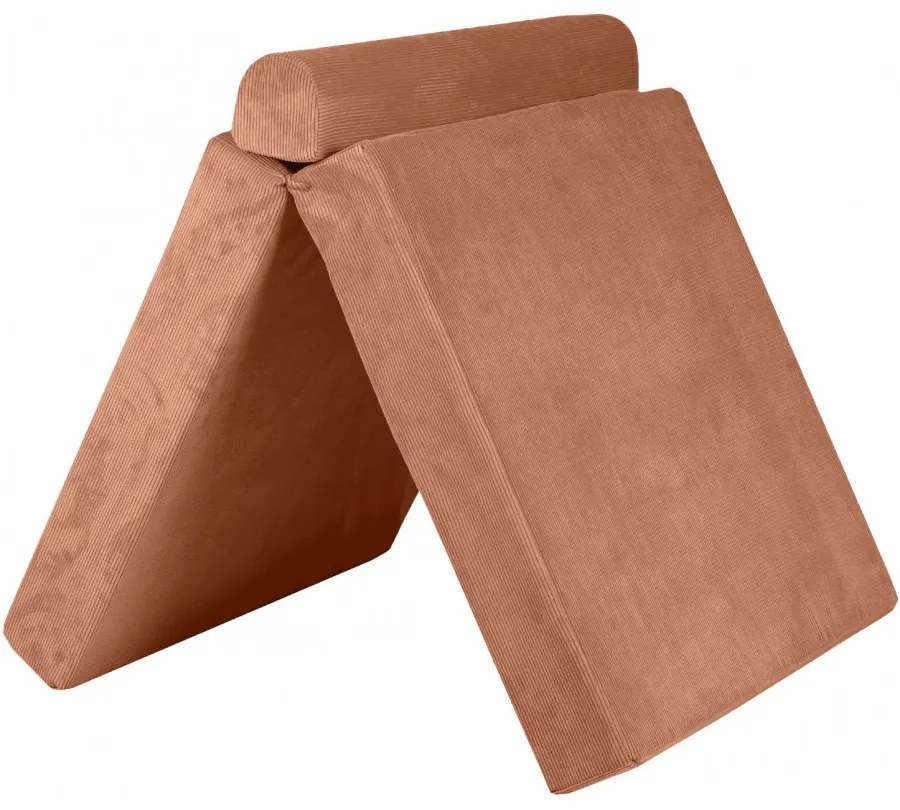 Slimcord sztruksowa sofa dziecięca, ceglana - meowbaby®
