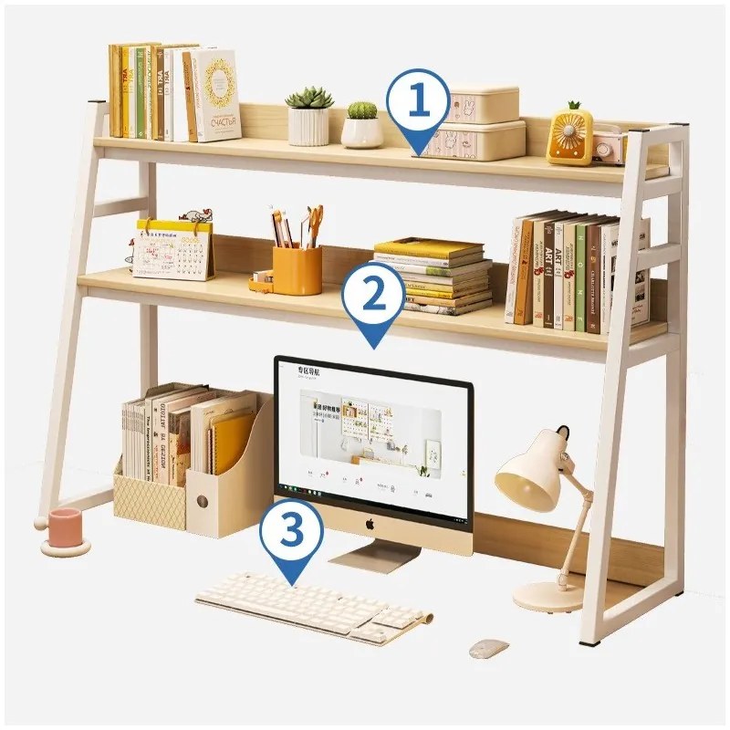 Wielofunkcyjna 3-poziomowa półka VERTEX czarna/orzech