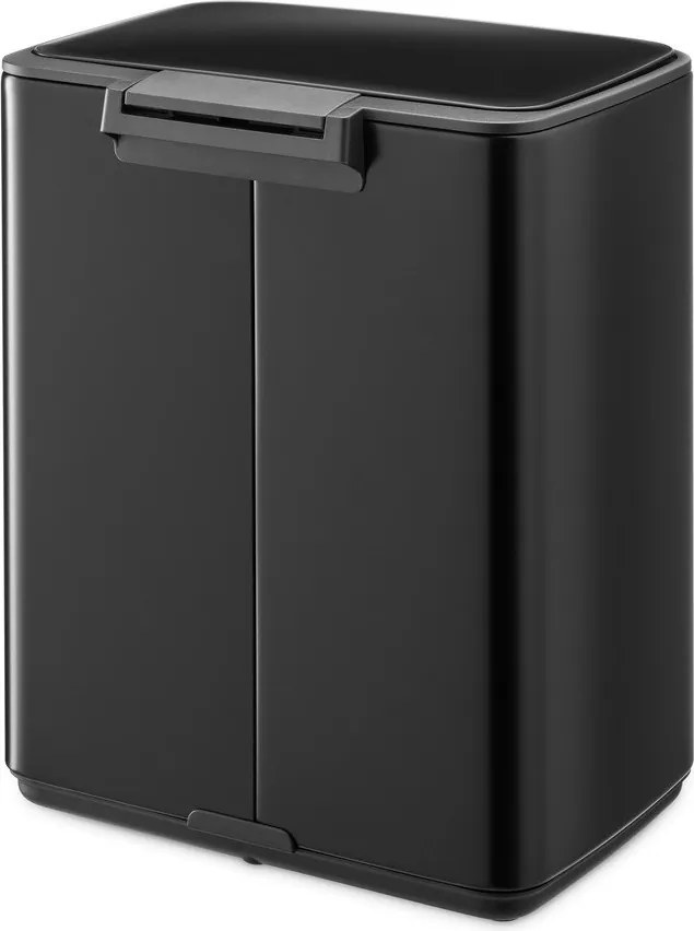 Stalowy kosz na śmieci z pedałem w kolorze matowej czerni 12 l Bo – Brabantia