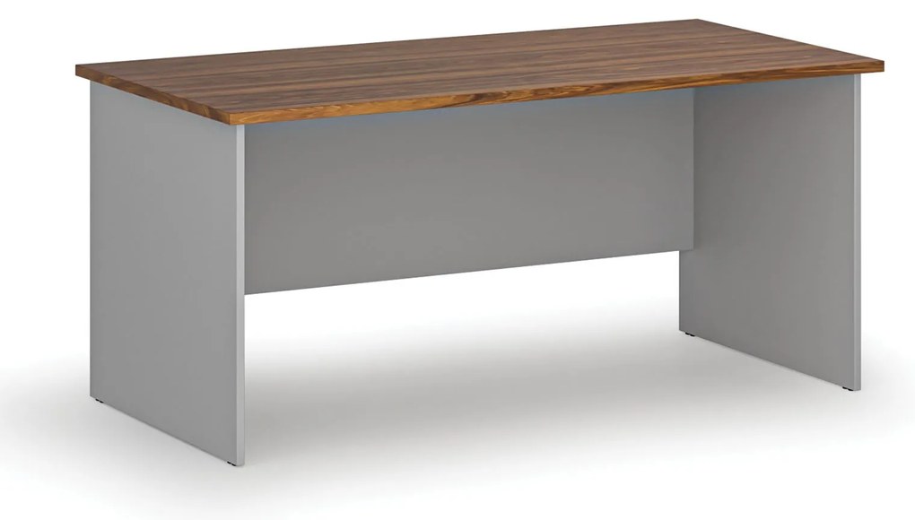 Biurko PRIMO GRAY, 160x80 cm, szary/orzech