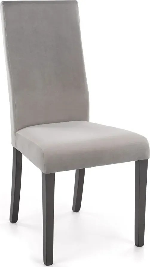 Szare drewniane krzesło tapicerowane w stylu nowoczesnym R2-T03