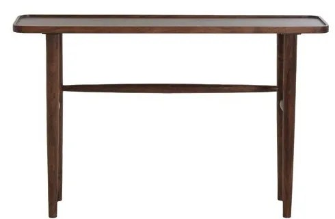Brązowa konsola z litego drewna akacjowego 30x120 cm Qiano – Light &amp; Living
