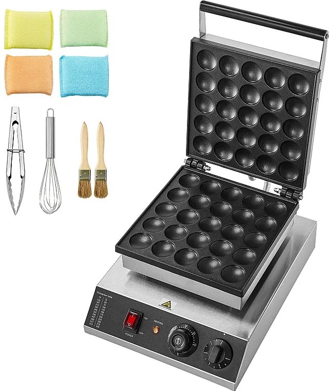 Gofrownica SucceBuy Zestaw 25 Mini Naleśnikarek Holenderskich 43 mm do Komercyjnej Piekarni Dorayaki 1700 W