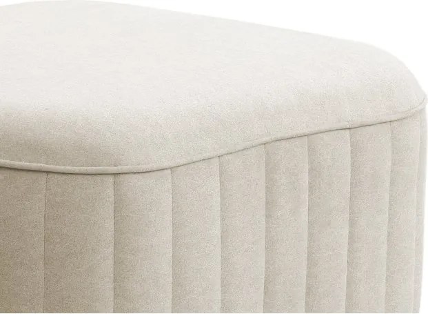 Pufa LAREN w kolorze kremowym w tkaninie CASTEL 03