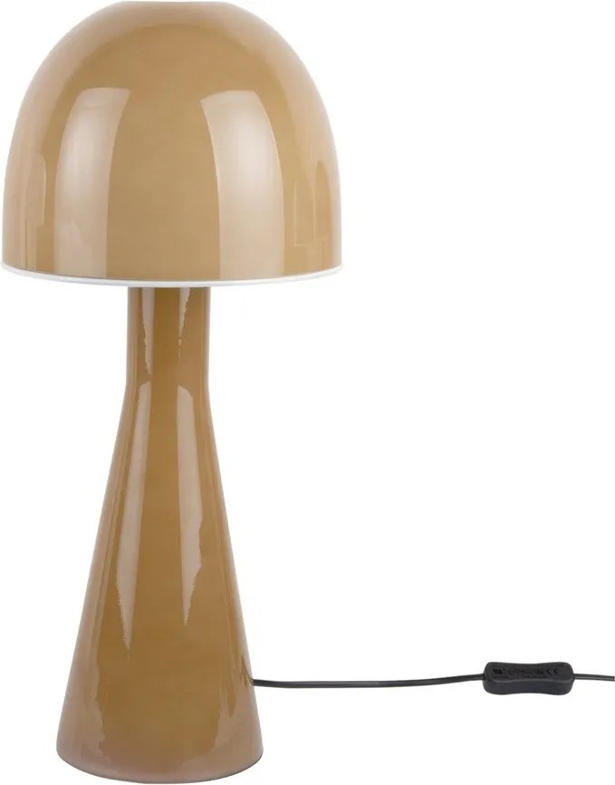 Lampa stołowa w kolorze ochry ze szklanym kloszem (wysokość 45 cm) Bombin – Leitmotiv