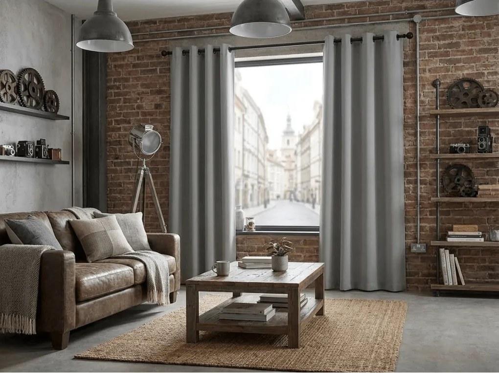 Zasłona OXFORD LIGHT 140x250 cm, jasnoszara Zawieszanie: Taśma z wiązaniami