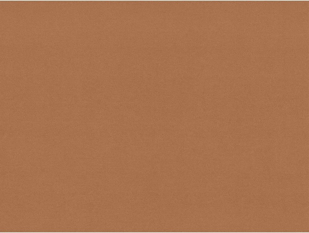 Pomarańczowe tapicerowane łóżko dwuosobowe ze stelażem 140x200 cm Aveline – Micadoni