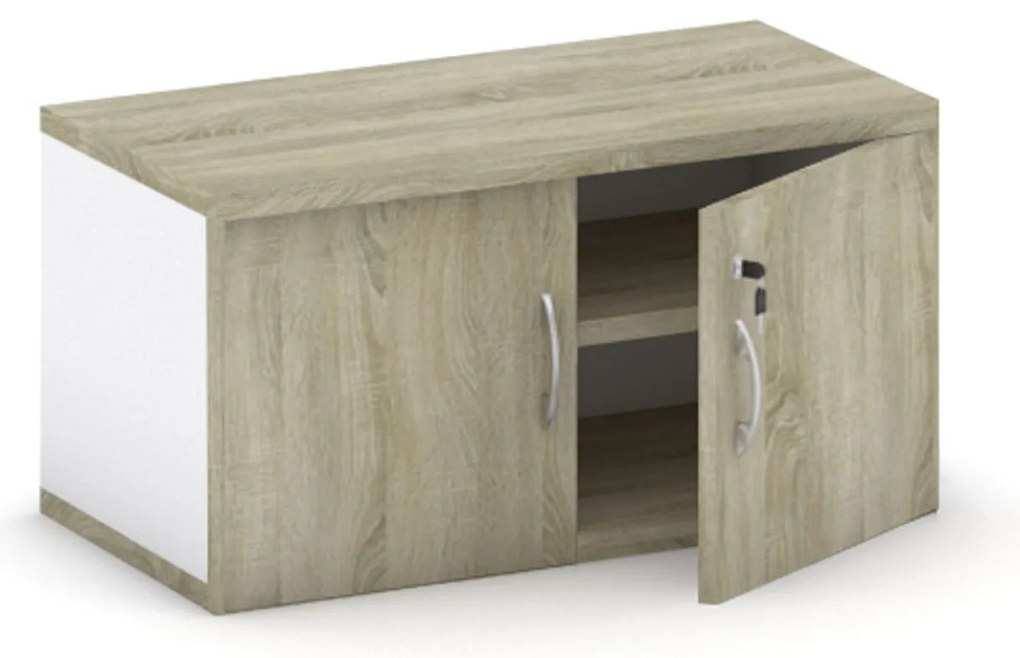 Nadstawka dwudrzwiowa MIRELLI, 800 x 400 x 400 mm, biały/dąb sonoma