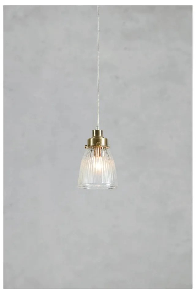 Lampa wisząca w kolorze mosiądzu ze szklanym kloszem ø 11 cm Bellis – Markslöjd