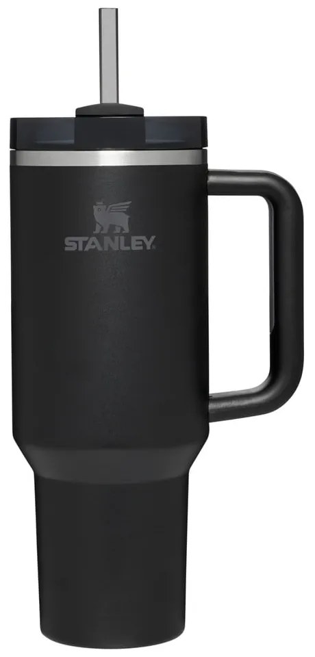 Czarny termos ze słomką ze stali nierdzewnej 1,18 l Quencher H2.0 FlowState Tumbler Black – Stanley