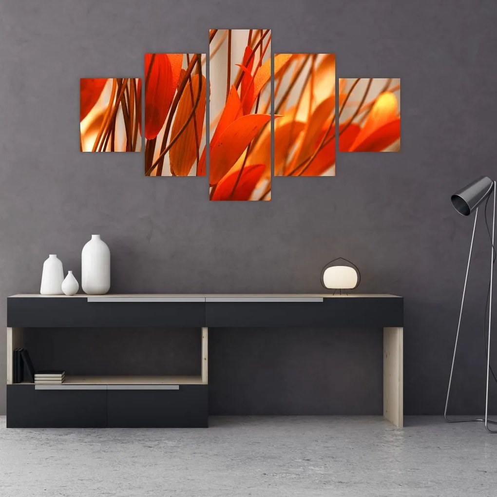 Obraz płatków kwiatów (125x70 cm)