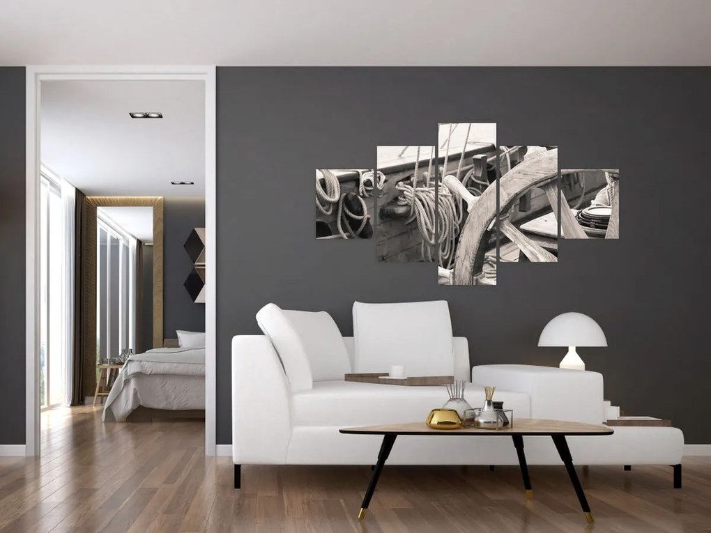 Obraz - Ster do żaglówki (125x70 cm)