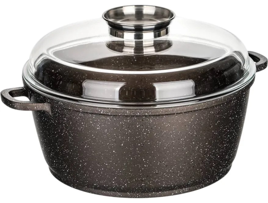 Banquet Garnek nieprzywierający z pokrywką aroma Premium Dark Brown 6,5 l