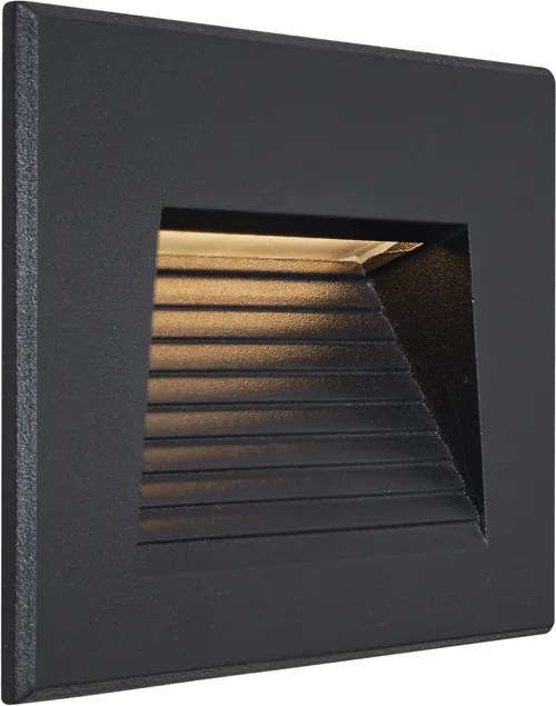 Zestaw 6 nowoczesnych wpuszczanych lamp ściennych czarnych 11,5 cm z LED IP65 - Trem