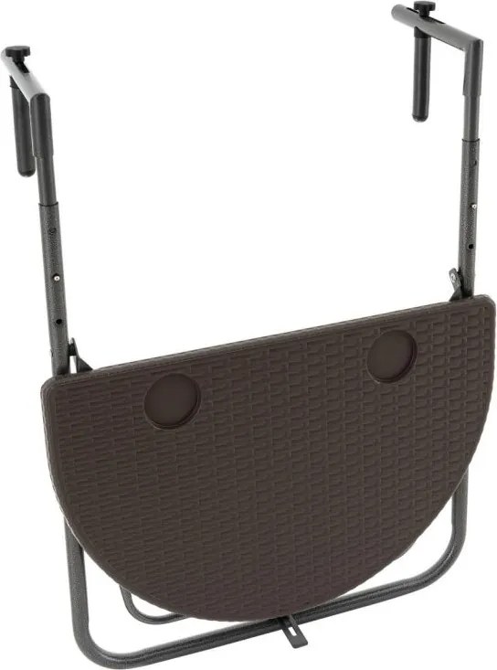 Wiszący rattanowy składany stół - brązowy