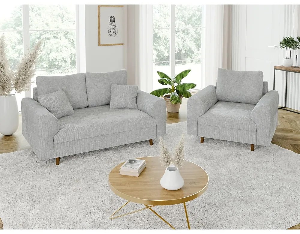 Jasnoszara sofa 150 cm Ariella – Ropez