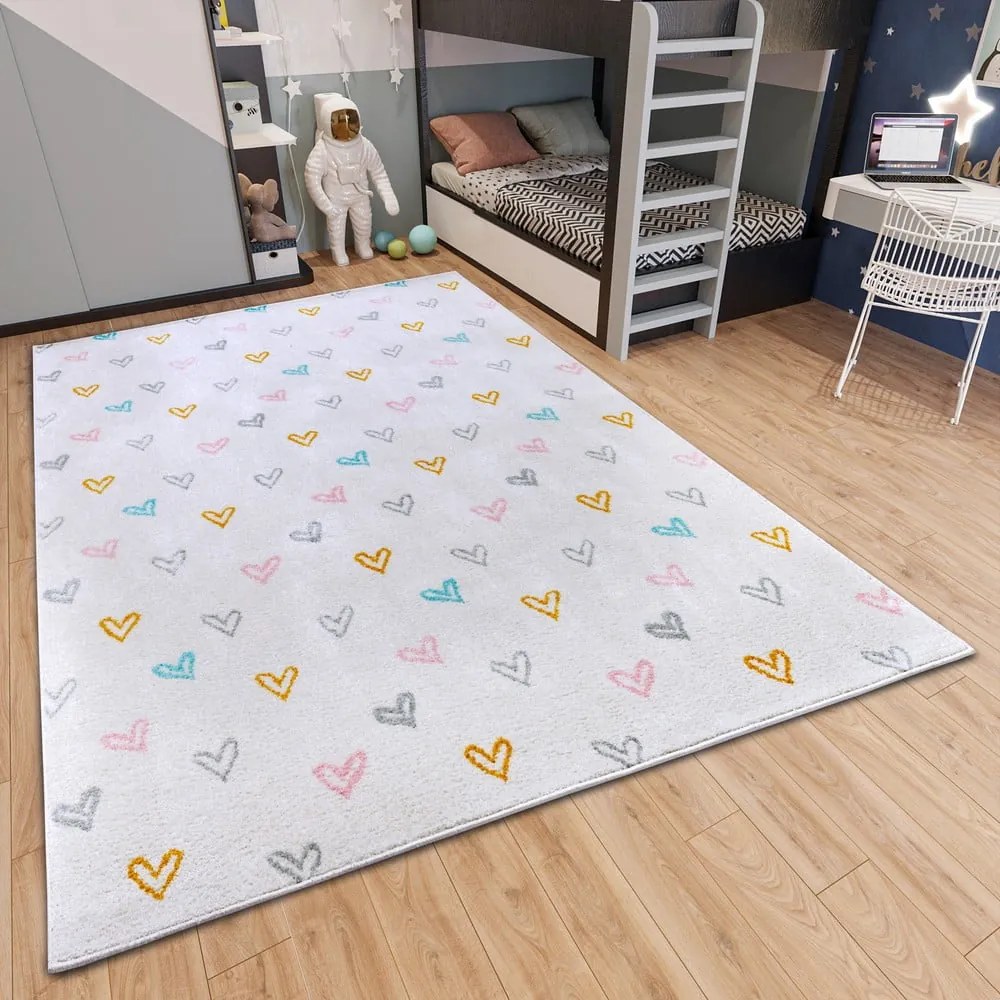 Biały dywan dziecięcy 120x170 cm Hearts – Hanse Home