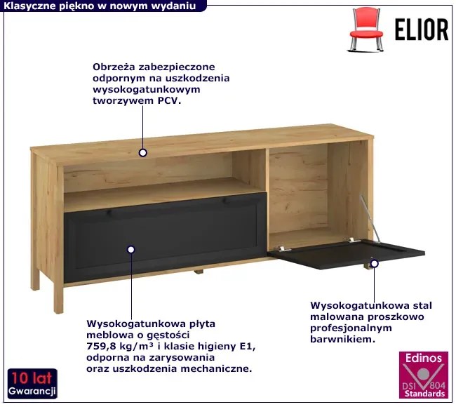 Nowoczesna szafka RTV na nóżkach - Rids 8X