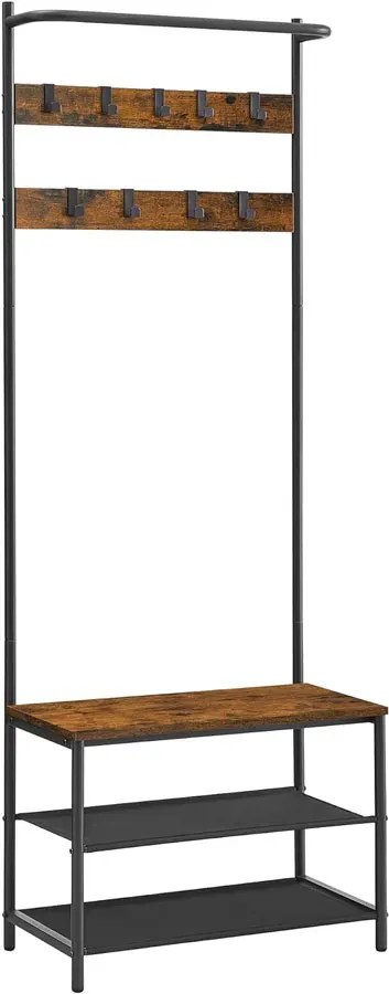 Wieszak Do Przedpokoju Z Szafką Na Buty W Stylu Loft H9-T39