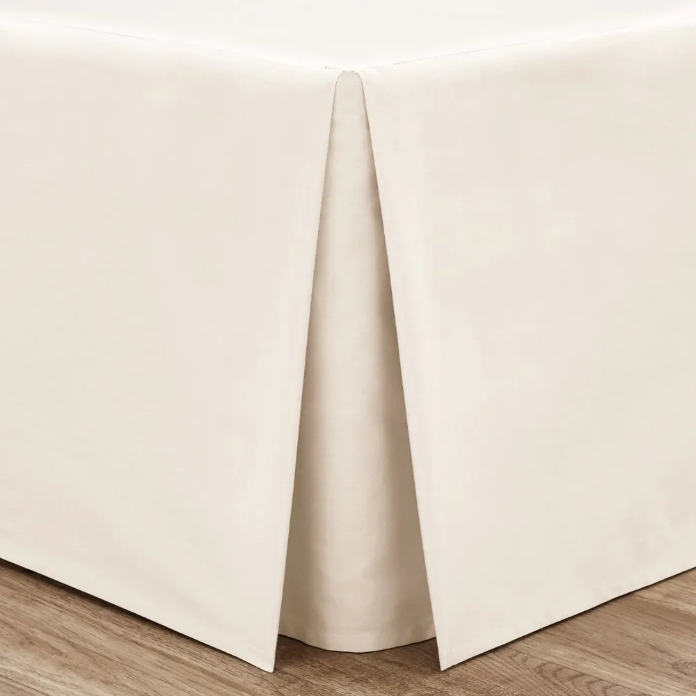 Kremowy pokrowiec na ramę łóżka z perkalu 90x190 cm Easy Iron Percale – Catherine Lansfield