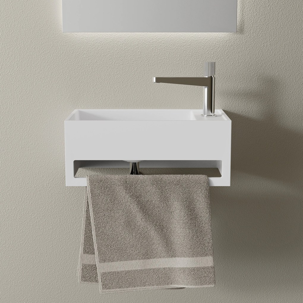 Umywalka ścienna z odlewu mineralnego PB2077