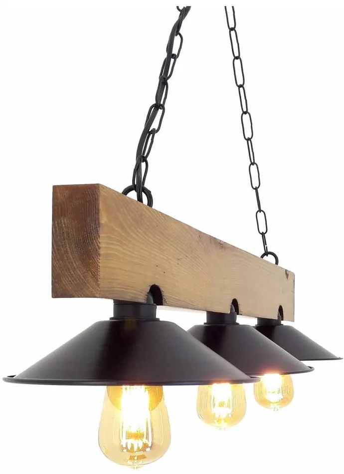 Czarno-naturalna lampa wisząca – Opviq lights