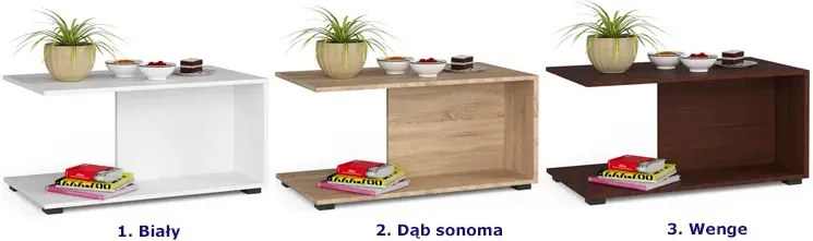Stolik kawowy z półką do salonu wenge F2-C76