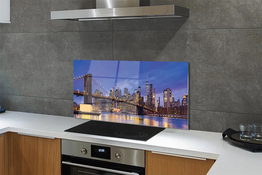 Panel Szklany Most w Blasku Zachodzącego Słońca