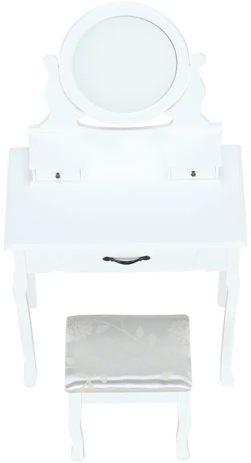 Ozdobny stolik ze stołkiem LINET NEW, biały