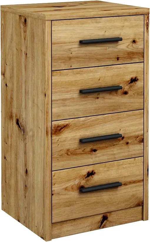 Wąska Komoda Z Szufladami Dąb Artisan P3-G68