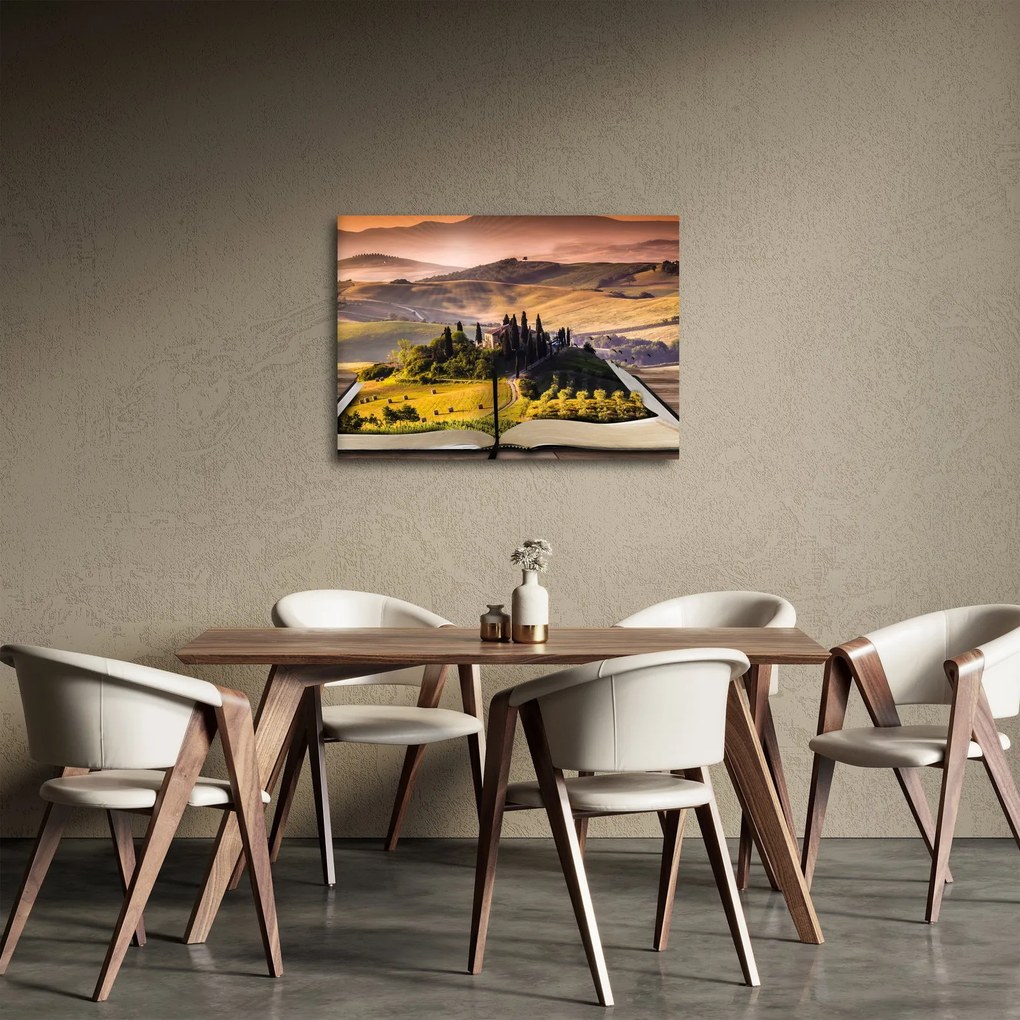 Obraz krajobrazu w książce (70x50 cm)