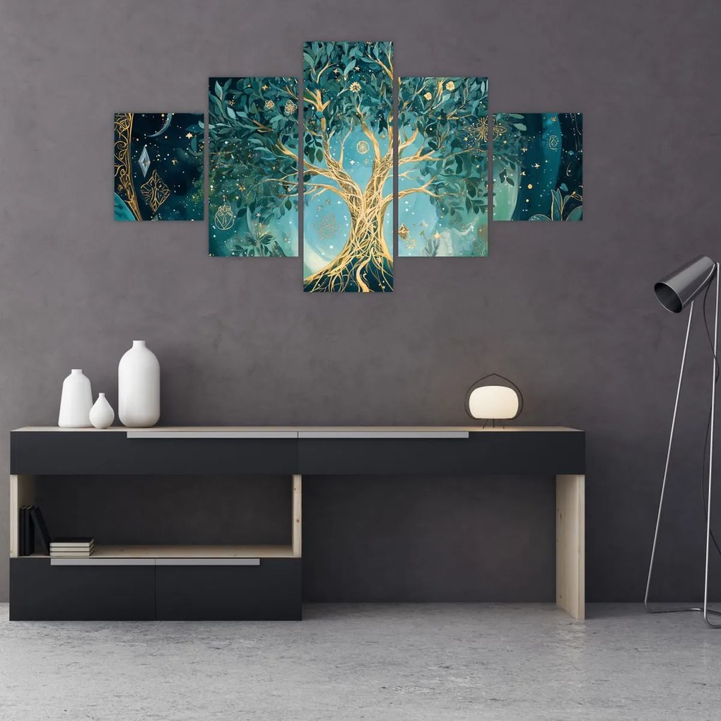 Obraz – Drzewo życia we wszechświecie (125x70 cm)