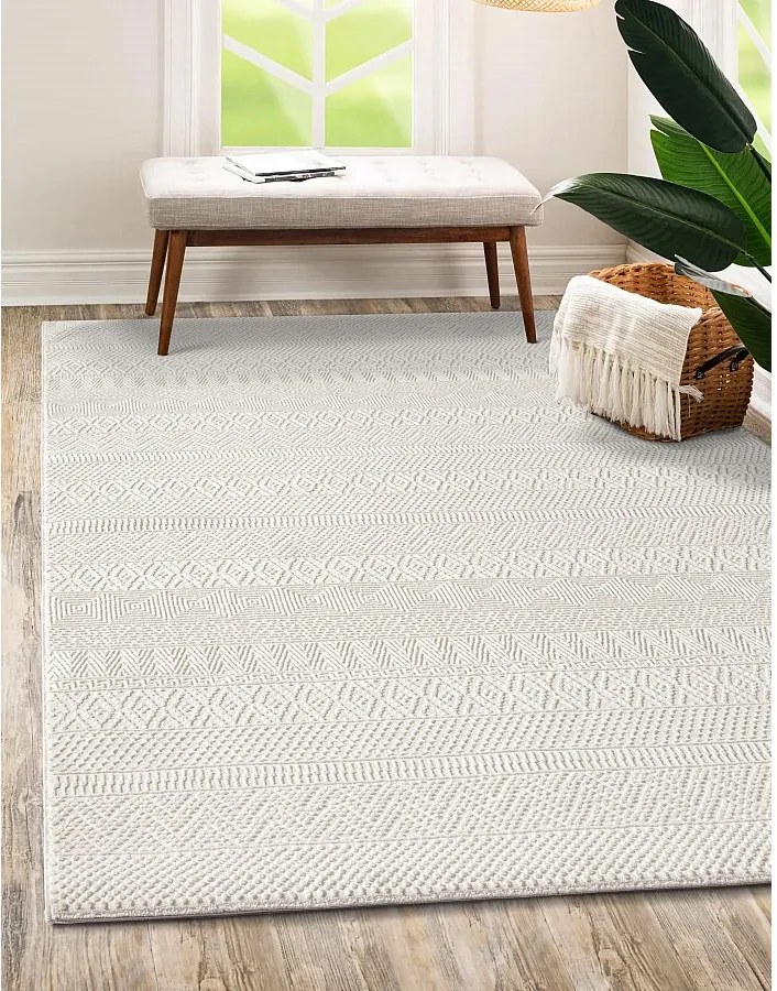 Dywan Lima nowoczesny styl jednolity wytrzymały, kremowy, 120 x 170 cm