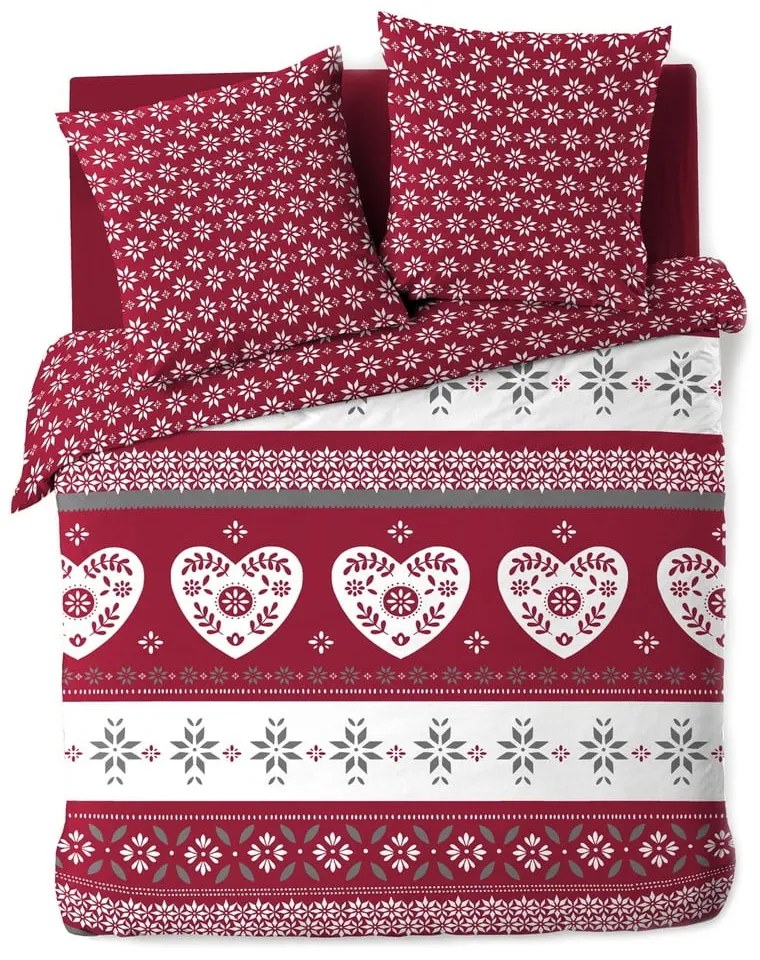 Czerwona bawełniana pościel dwuosobowa 240x220 cm Alpage – douceur d'intérieur