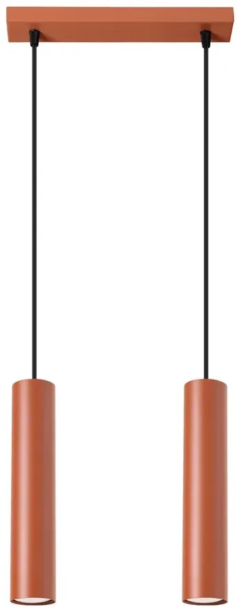 Podwójna industrialna czerwona lampa sufitowa - M058-Maik
