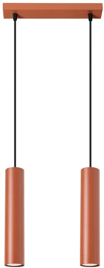 Podwójna industrialna czerwona lampa sufitowa - M058 W2-P28