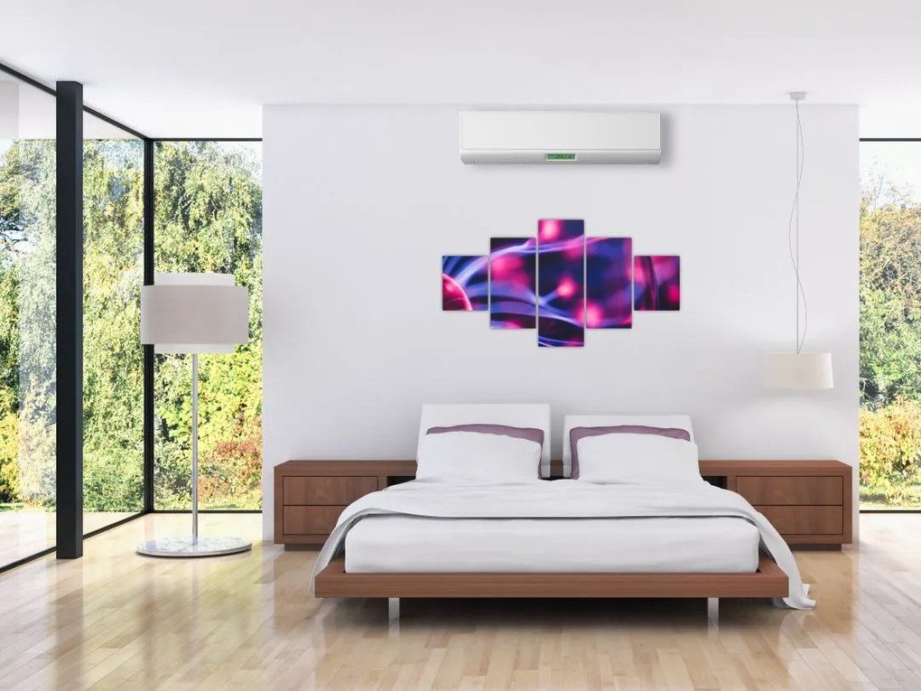 Abstrakcyjny fioletowy obraz (125x70 cm)